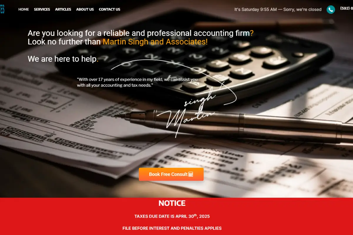 Martin Singh website in Guyana