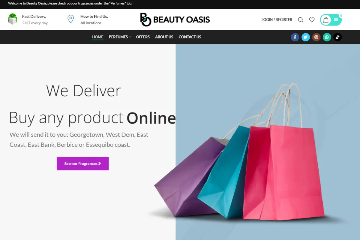 Beauty Oasis website