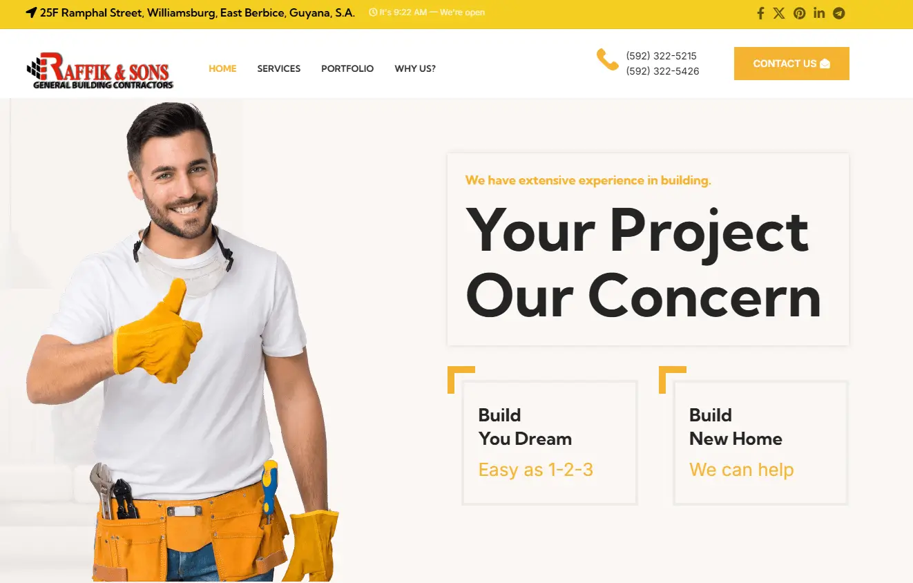 Web hosting and business website setup in Guyana